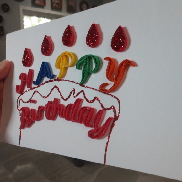 Homemade Quilled Birthday Card - Picture 3 of 5
